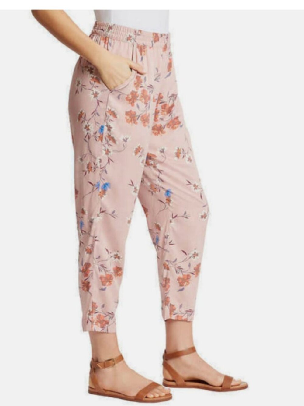 Jessica Simpson Ladies' Soft Printed Cadie Pant, PINK FLORAL, XL 26" - Picture 3 of 3